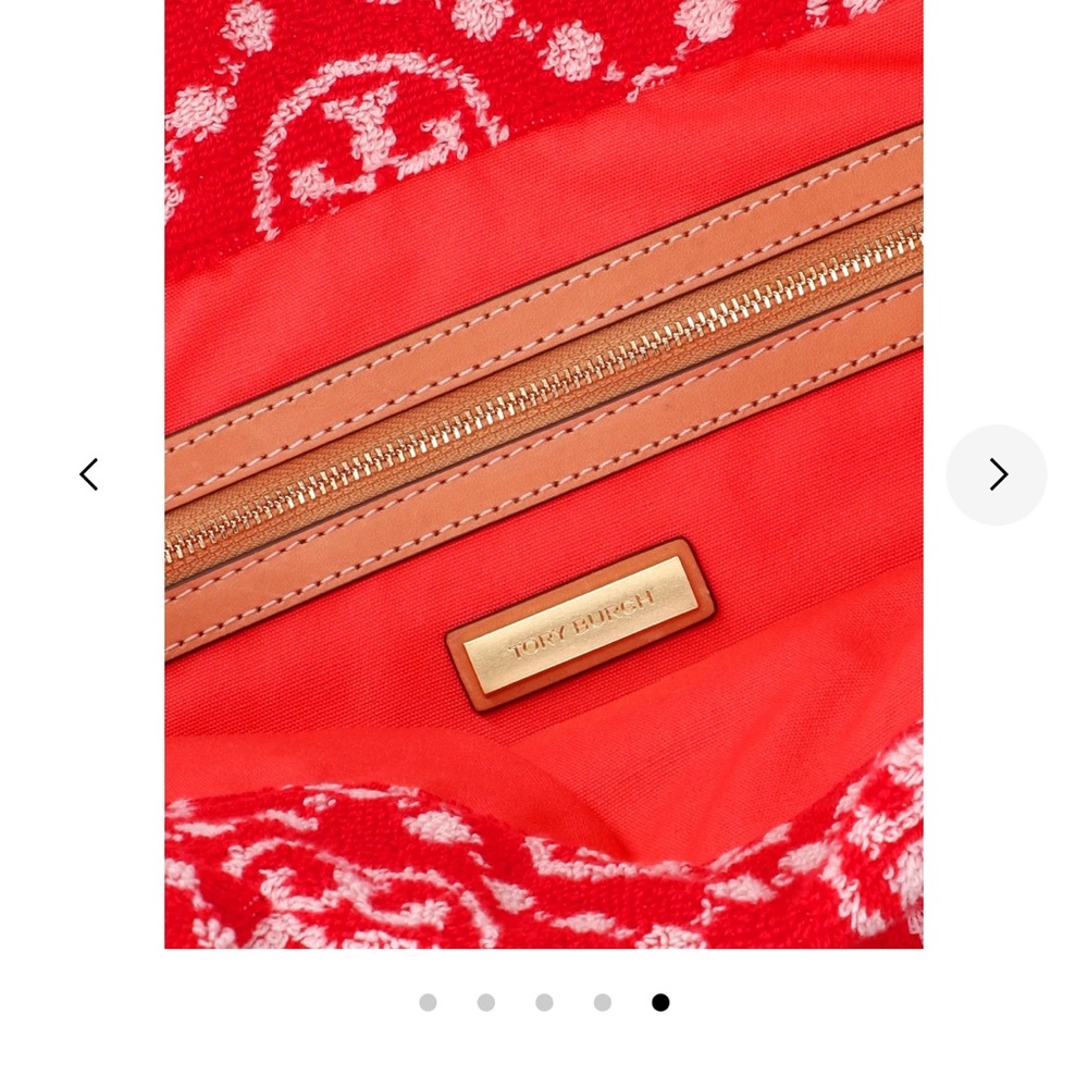 Tory Burch Terry Monogram Tote, 100% cotton - Picture 3 of 8